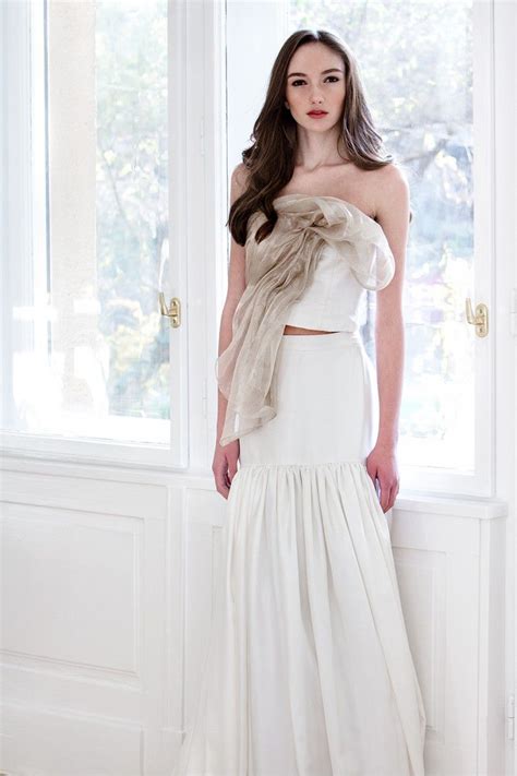 Silk Wedding Dress Silk Wedding Dress Two Piece Wedding Dress