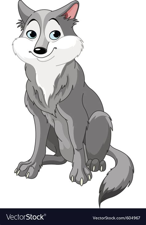 Cute Cartoon Wolf