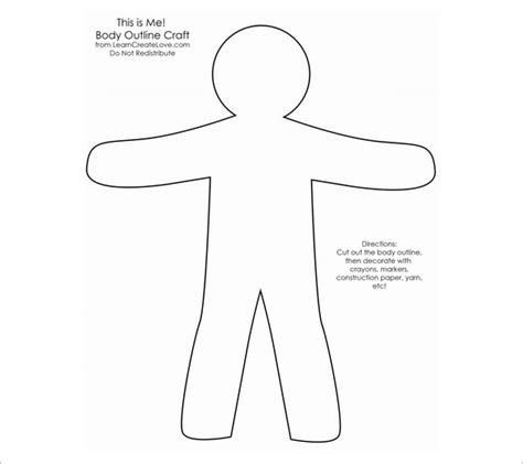 Free halloween themed tracing and coloring pages for kids to practice fine motor skills and handwriting. 28+ Body Outline Templates Free PDF, PNG Formats