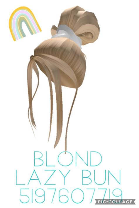 Roblox how to look rich for free. Blond Lazy Bun | Blonde bun, Roblox codes, Blonde hair outfits