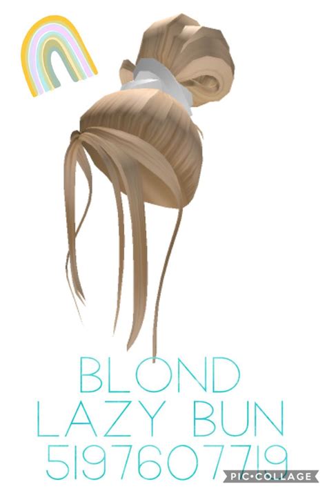 Thanks for watching and comment your favorite catalog item and i will reply the code. Blond Lazy Bun in 2020 | Roblox codes, Blonde bun, Blonde ...