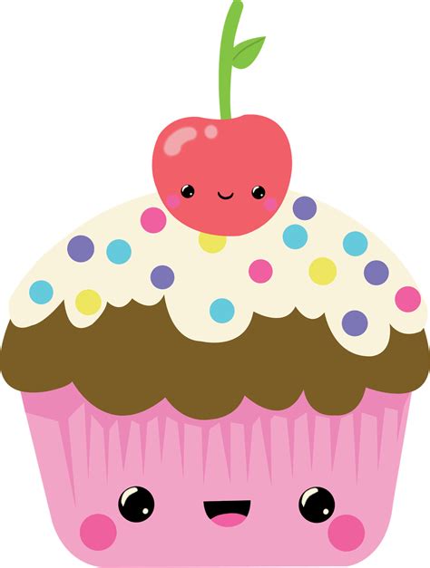Resultado De Imagen Para Cupcakes Animados Милые кексы Каваи Для детей