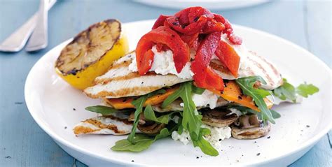 Char Grilled Chicken Breast And Vegetable Stack Recipe Woolworths