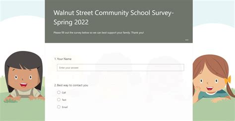 Walnut Street Community School Needs Assessment Walnut Street School