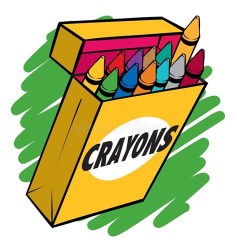 Crayon Box Template Svg