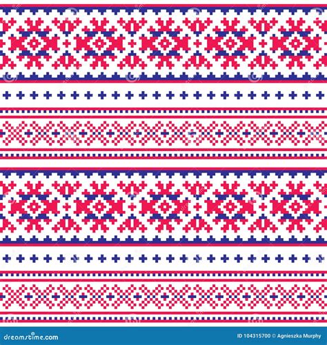 Seamless Folk Art Pattern Lapland Traditional Design Sami Seamless