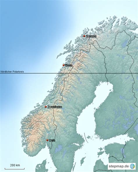 Stepmap Norwegen Landkarte Für Deutschland