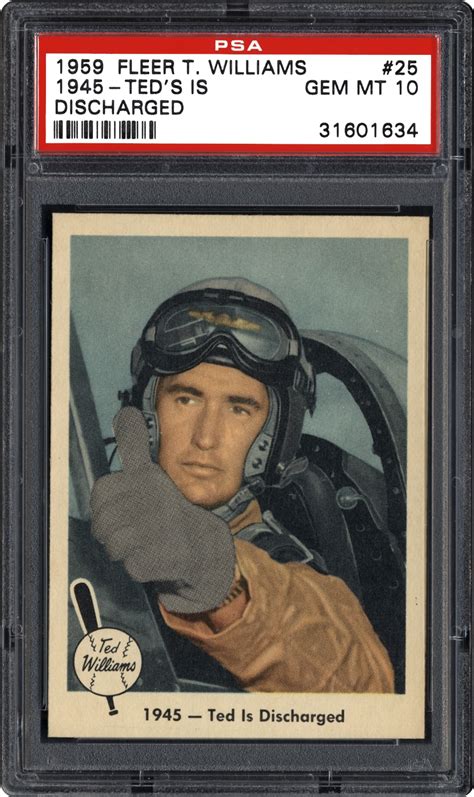 Maybe you would like to learn more about one of these? 1959 Fleer Ted Williams 1945-Ted Is (Discharged) | PSA ...