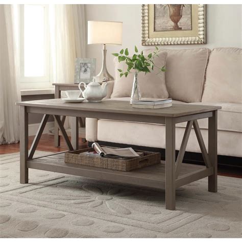 Find a range of home d̩cor products at low prices from target. Linon Home Decor Titian Rustic Gray Coffee Table ...