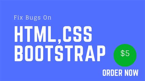 I Will Fix Html Css Bootstrap Issues In An Hour
