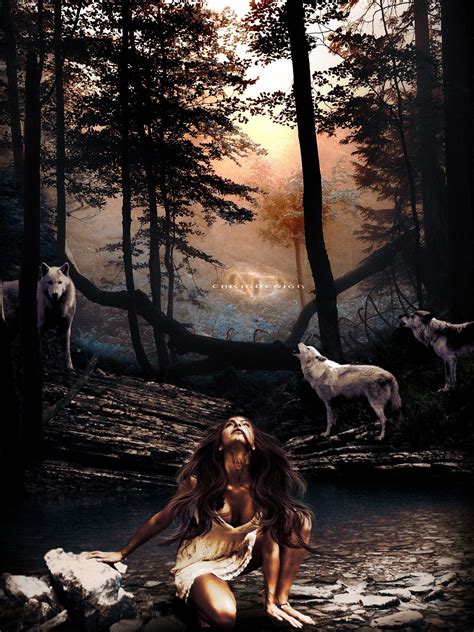 Woman Of Wolves By ChrisDesign On DeviantART Wild Woman Wolves And Women Fantasy Wolf