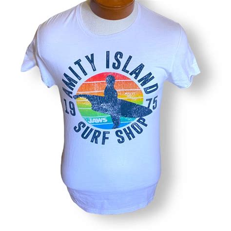 Other Jaws Amity Island Surf Shop White T Shirt Tee 1975 Movie S Grailed