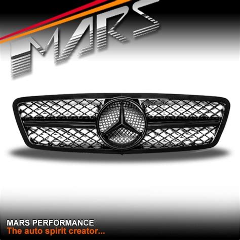 Gloss Black Amg Sls Style Front Grille For Mercedes Benz C Class W203