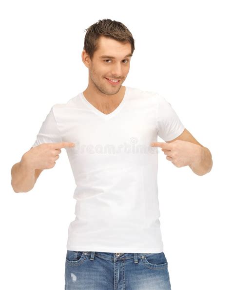 Handsome Man In White Shirt Stock Photo Image Of Caucasian