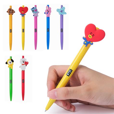 Official Bt21 Gel Pen V2 A Kpop Bt21 Gel Pen Linefriends