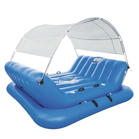 Rock N Shade Island Pool Float Inflatable Party Island 4 Seats Canopy 272m X 196m Crazy Sales