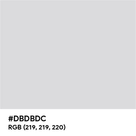 Pastel Silver Color Hex Code Is Dbdbdc