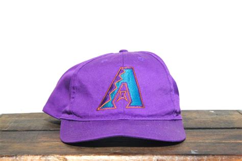 Vintage 90s Purple Arizona Diamondbacks Mlb Snapback Hat