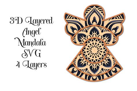Christmas Mandala SVG Bundle - 3D Layered Mandalas (754368) | Cut Files
