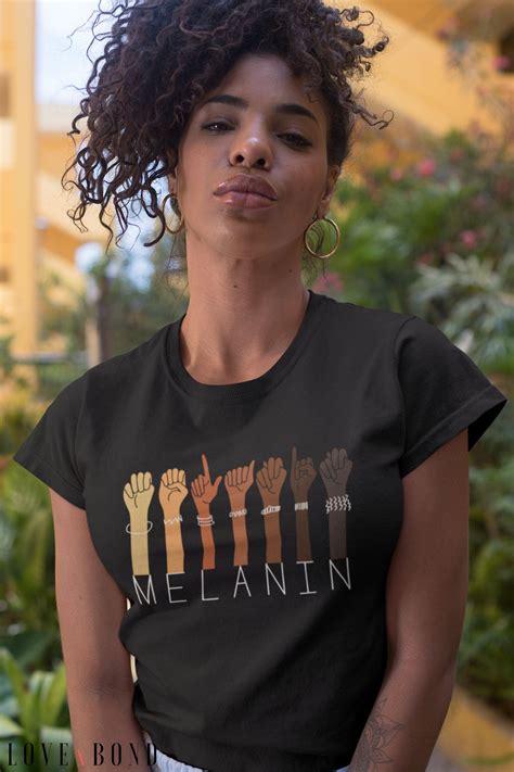 Melanin Shirt Sign Language Shirt Shades Of Black Melanin T Etsy In