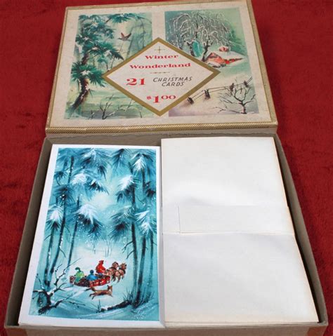 Shop today to get an exclusive deal! Winter Wonderland #2005 - 20 Vintage Christmas Cards and Envelopes in Original Box by Hickory ...