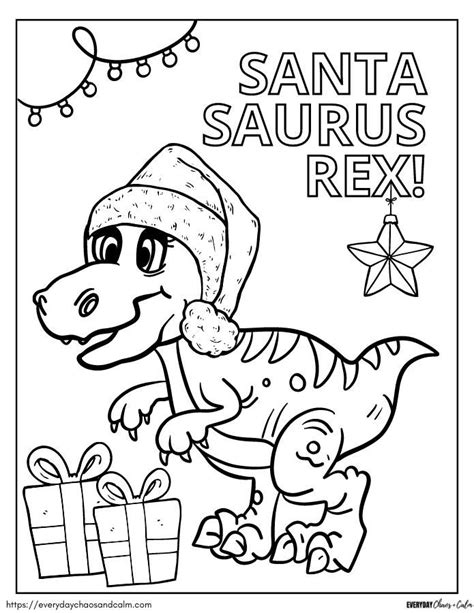 Do Your Kids Love Dinosaurs Check Out These Printable Christmas