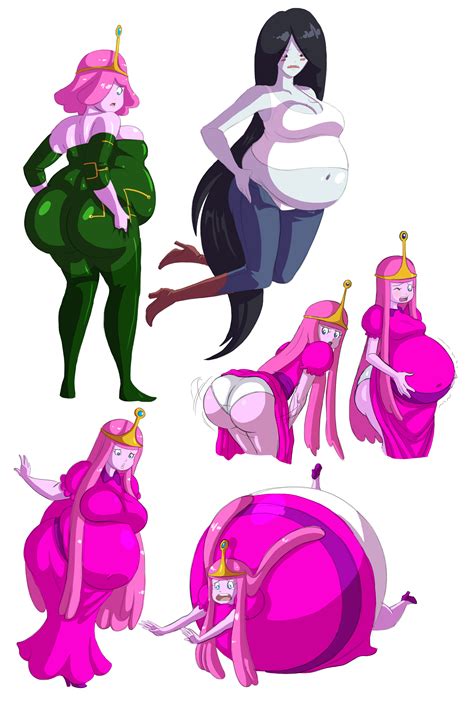 rule 34 2015 2girls adventure time axel rosered bbw belly belly expansion belly overhang big