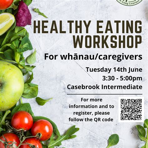 Healthy Eating Workshop For Whānaucaregivers — Te Kura O Matarangi