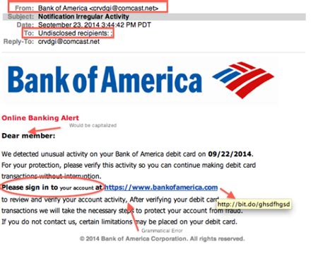 Bank Of America Email Virus