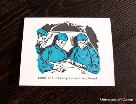 Bad Doctors Funny Letterpress Greeting Card Etsy Letterpress