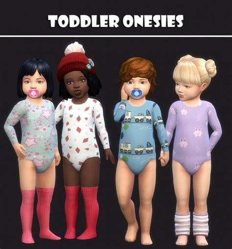 Simsworkshop Toddlers Onesies 25 Swatches By Maimouth • Sims 4