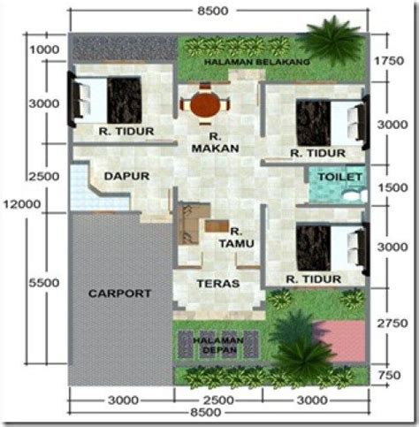 Baru mulai saat tahun 90 an denah rumah 3 kamar ukuran 7x9 paling dicari bergarasi via livedesain.com. Desain Rumah Minimalis Sederhana Ukuran 7x12 - Rumah Desain