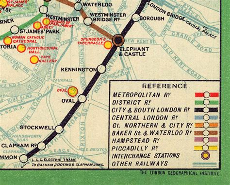 Old London Underground Tube Map 1912 Oxford Circus Etsy