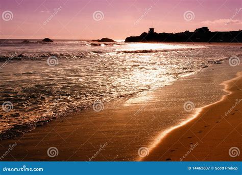 Sunset On Pacific Ocean In California Stock Image Image Of Nature