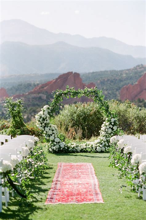 Diana and trevor's garden spring wedding. Elegant White Colorado Springs Wedding at Garden of the ...