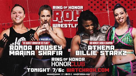 Roh Tv Review Ronda Rouseymarina Shafir Vs Athenabillie Starkz