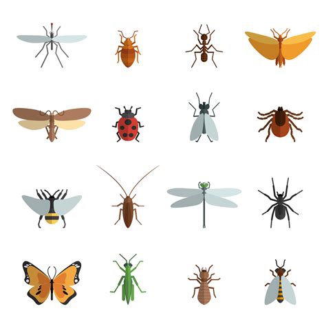 Insect Icon Flat 434817 Vector Art At Vecteezy