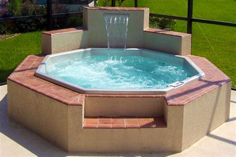 Hot tubs and baths are different. Inground Spa and Hot Tub Gallery | Inground hot tub, In ...
