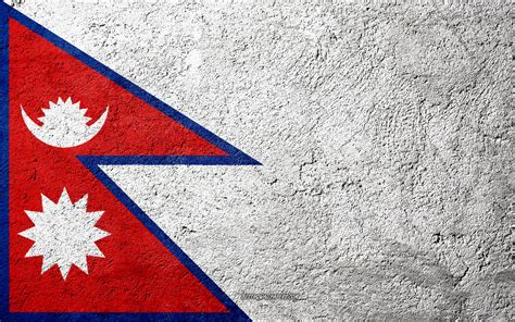 Download Wallpapers Flag Of Nepal Concrete Texture Stone Background