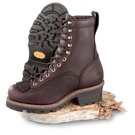 Mens Chippewa® Lace To Toe Loggers Russet 81651 Work Boots At