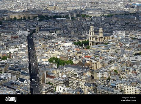 France Paris Aerial View Of The District Saint Sulpice Rue De Rennes