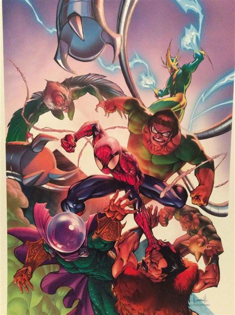 Spider Man Vs The Sinister Six By Ale Garza Marvel Villains Marvel Spiderman Spiderman Art