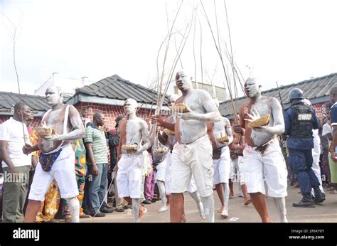 Palace Guard Lokoloko Carrying Sacrifices To Oke Mogun During The