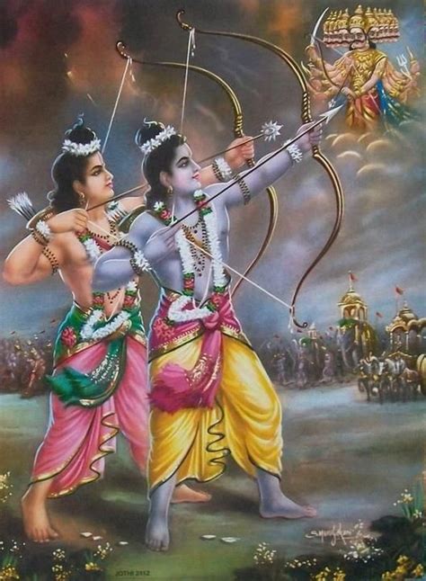 Die aufnahme zeigte das stadtbild freiburgs im hintergrund. Rama and Laxshmana fight demon. Hindu God. Hinduism ...