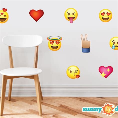Emoji Wall Decal Etsy