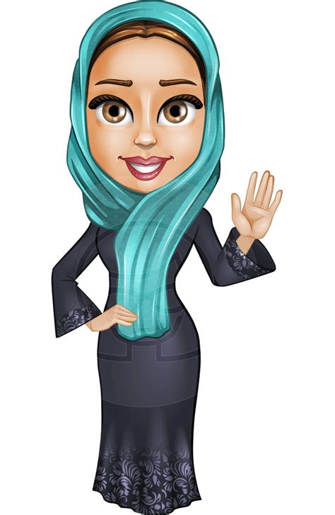Arab Girl In Traditional Dress Cartoon Vector Character Illustration Graphics Cartoon People