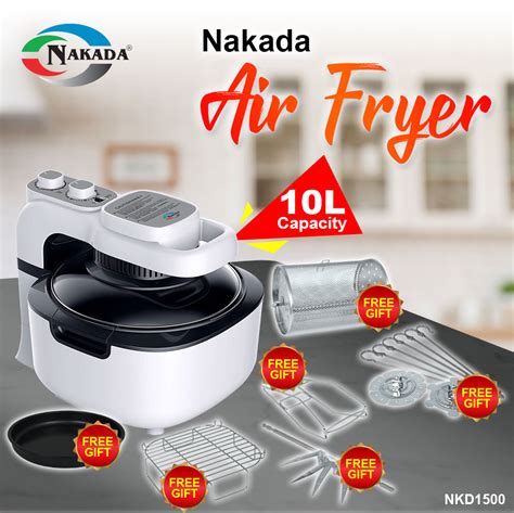 Nakada 4l air fryer nkd1100. Nakada 10 Liter Air Fryer NKD1500 White | New PGMall