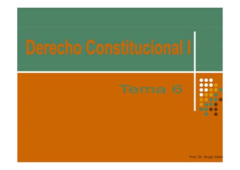Derecho Constitucioal Tema 6 Apuntes De Derecho Constitucional Docsity