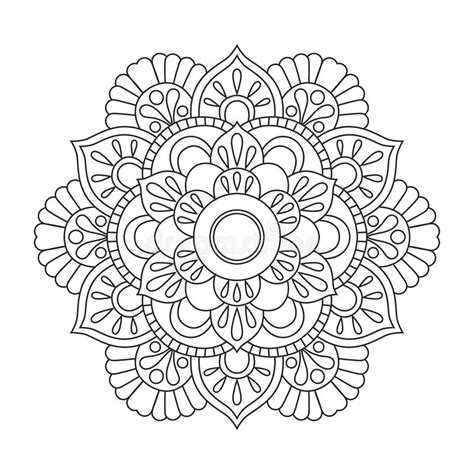 Mandala D'ensemble Pour Livre De Coloriage Modèle De Thérapie D'Anti