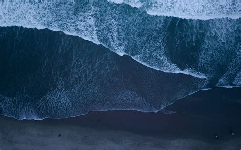 Download Wallpaper 3840x2400 Ocean Surf Aerial View Foam Waves